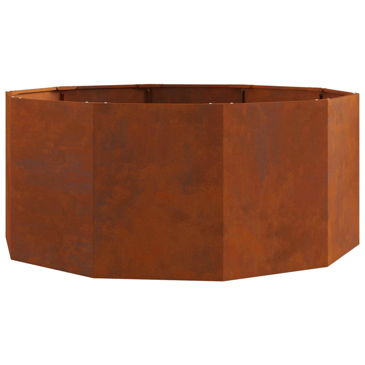 Vidaxl plantenbak roestig 120 x 120 x 50 cm weervast staal