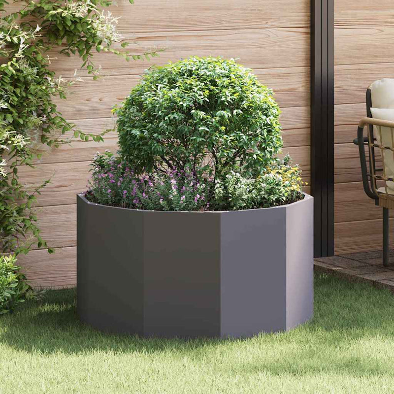 Vidaxl plantenbak zwart 90 x 90 x 50 cm staal