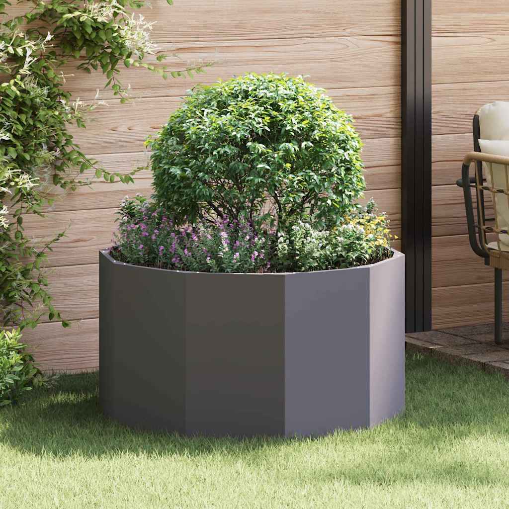 Vidaxl plantenbak zwart 90 x 90 x 50 cm staal