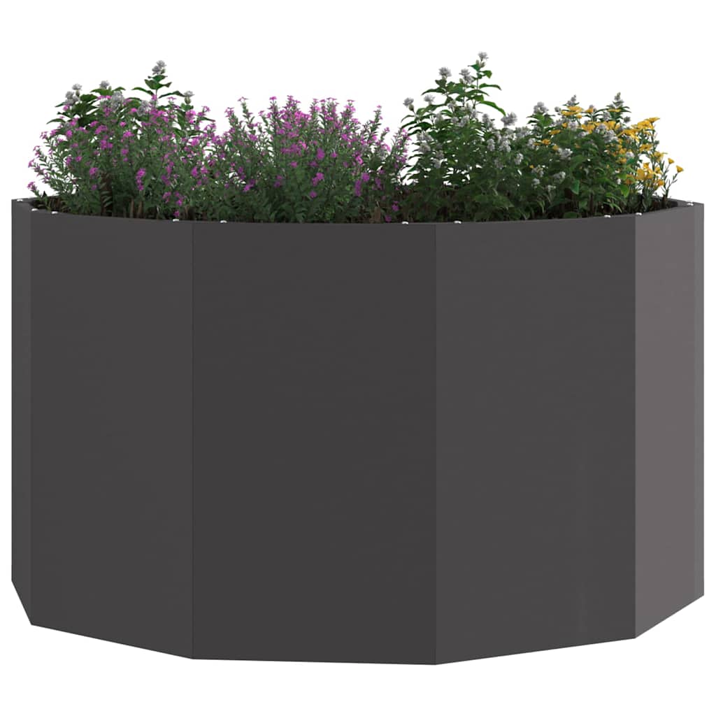 Vidaxl plantenbak zwart 90 x 90 x 50 cm staal