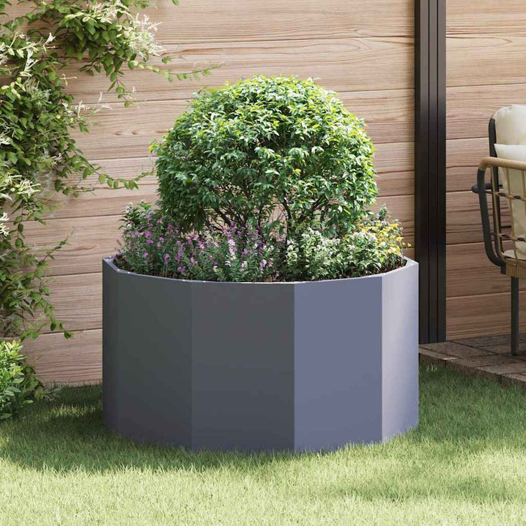 Vidaxl plantenbak antraciet 90 x 90 x 50 cm staal