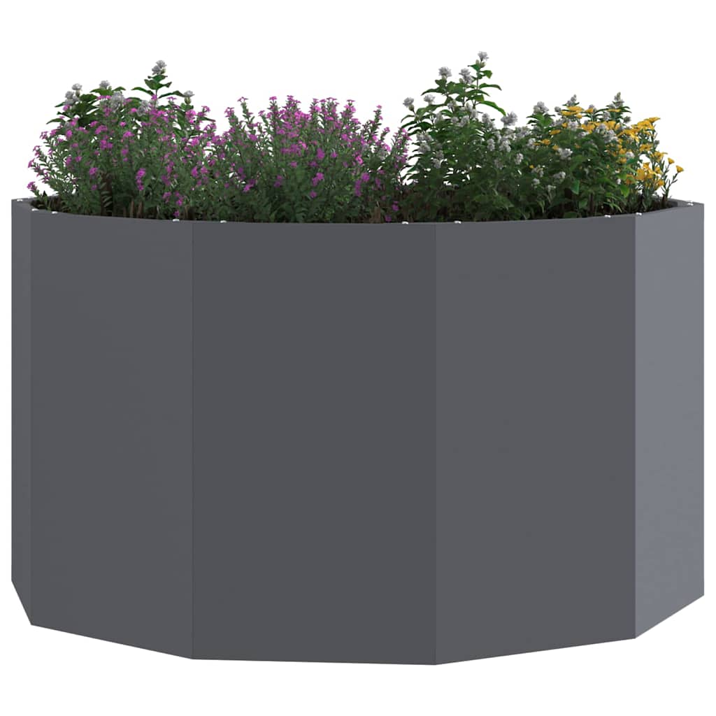 Vidaxl plantenbak antraciet 90 x 90 x 50 cm staal