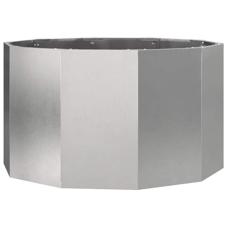 Vidaxl plantenbak zilver 90 x 90 x 50 cm roestvrij staal
