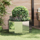 Vidaxl plantenbak zilver 90 x 90 x 50 cm gegalvaniseerd staal