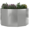 Vidaxl plantenbak zilver 90 x 90 x 50 cm gegalvaniseerd staal