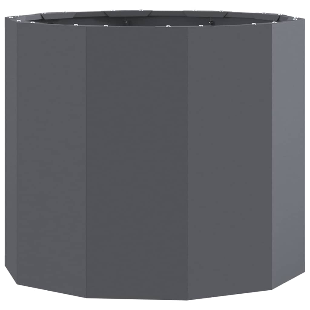 Vidaxl plantenbak antraciet 60 x 60 x 50 cm staal