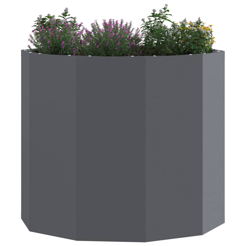 Vidaxl plantenbak antraciet 60 x 60 x 50 cm staal