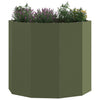 Vidaxl plantenbak olijf groen 60 x 60 x 50 cm staal