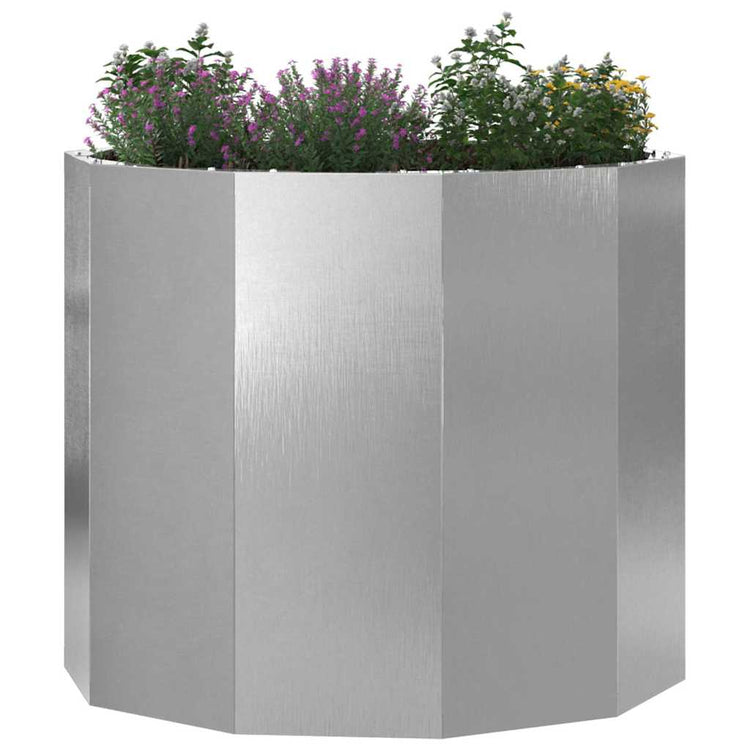 Vidaxl plantenbak zilver 60 x 60 x 50 cm roestvrij staal