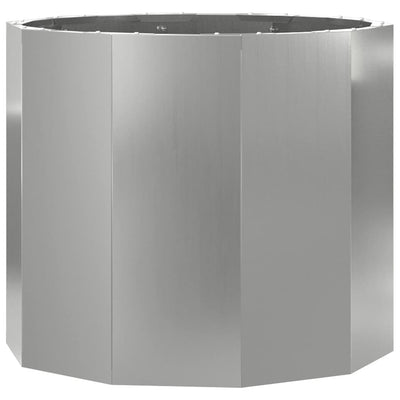 Vidaxl plantenbak zilver 60 x 60 x 50 cm gegalvaniseerd staal