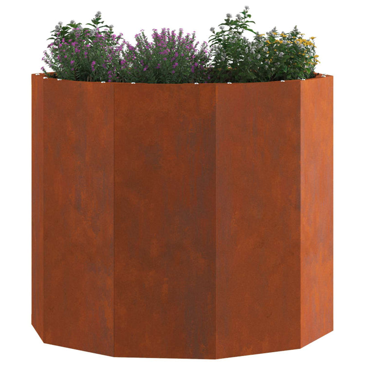 Vidaxl plantenbak roestig 60 x 60 x 50 cm weervast staal