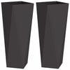 Vidaxl plantenbak 2 pcs zwart 30 x 30 x 75 cm staal