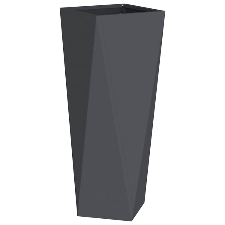 Vidaxl plantenbak antraciet 30 x 30 x 75 cm staal