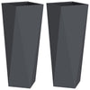 Vidaxl plantenbak 2 pcs antraciet 30 x 30 x 75 cm staal