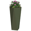 Vidaxl plantenbak 2 pcs olijf groen 30 x 30 x 75 cm staal