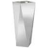 Vidaxl plantenbak zilver 30 x 30 x 75 cm roestvrij staal
