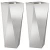 Vidaxl plantenbak 2 pcs zilver 30 x 30 x 75 cm roestvrij staal