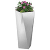 Vidaxl plantenbak zilver 30 x 30 x 75 cm gegalvaniseerd staal