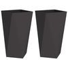 Vidaxl plantenbak 2 pcs zwart 40 x 40 x 75 cm staal