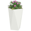 Vidaxl plantenbak 2 pcs wit 40 x 40 x 75 cm staal
