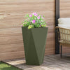 Vidaxl plantenbak olijf groen 40 x 40 x 75 cm staal
