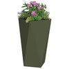 Vidaxl plantenbak olijf groen 40 x 40 x 75 cm staal