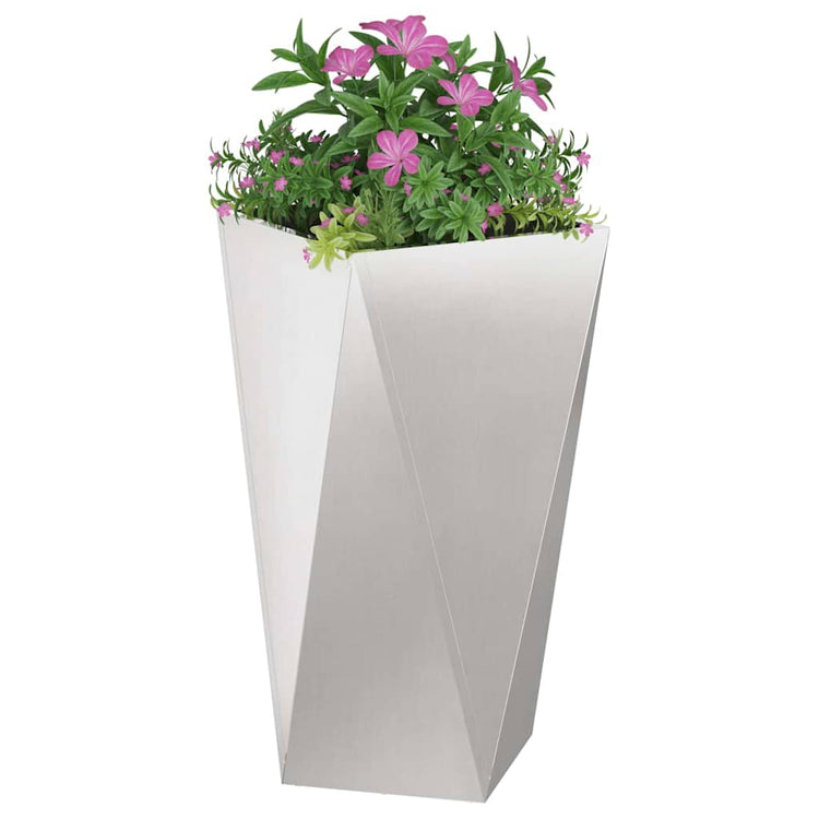 Vidaxl plantenbak zilver 40 x 40 x 75 cm roestvrij staal