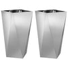 Vidaxl plantenbak 2 pcs zilver 40 x 40 x 75 cm gegalvaniseerd staal