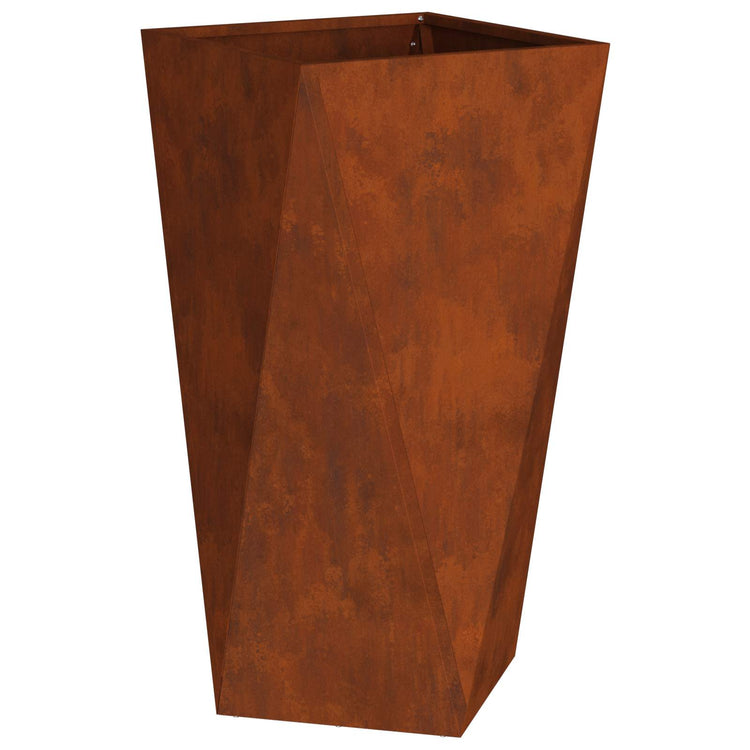 Vidaxl plantenbak roestig 40 x 40 x 75 cm weervast staal