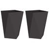 Vidaxl plantenbak 2 pcs zwart 50 x 50 x 75 cm staal