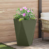 Vidaxl plantenbak olijf groen 50 x 50 x 75 cm staal