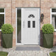 Vidaxl plantenbak 2 st olijf groen 50 x 50 x 75 cm staal