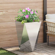 Vidaxl plantenbak zilver 50 x 50 x 75 cm roestvrij staal - afbeelding 1