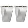 Vidaxl plantenbak 2 pcs zilver 50 x 50 x 75 cm roestvrij staal