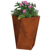 Vidaxl plantenbak roestig 50 x 50 x 75 cm cortenstaal