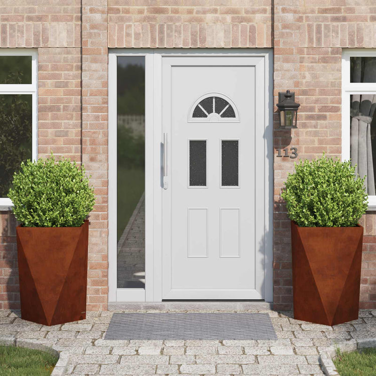 Vidaxl plantenbak 2 st roestig 50 x 50 x 75 cm weervast staal