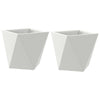 Vidaxl plantenbak 2 pcs wit 30 x 30 x 30 cm staal