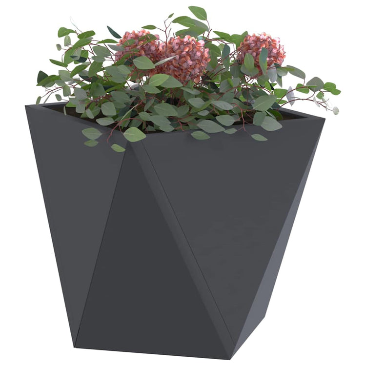 Vidaxl plantenbak 2 st antraciet 30 x 30 x 30 cm staal