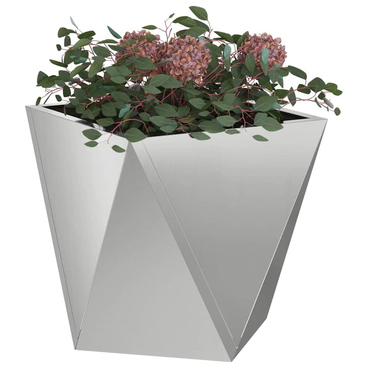 Vidaxl plantenbak 2 st zilver 30 x 30 x 30 cm gegalvaniseerd staal