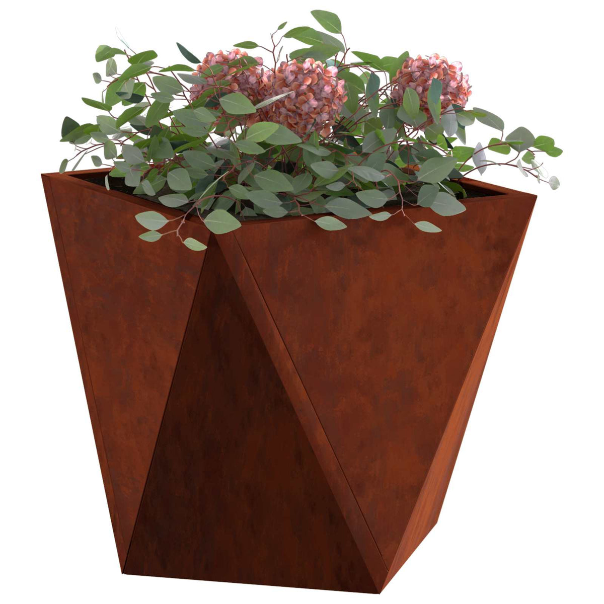 Vidaxl plantenbak roestig 30 x 30 x 30 cm weervast staal