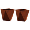 Vidaxl plantenbak 2 pcs roestig 30 x 30 x 30 cm cortenstaal