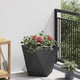 Vidaxl plantenbak zwart 40 x 40 x 40 cm staal