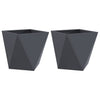 Vidaxl plantenbak 2 pcs antraciet 40 x 40 x 40 cm staal