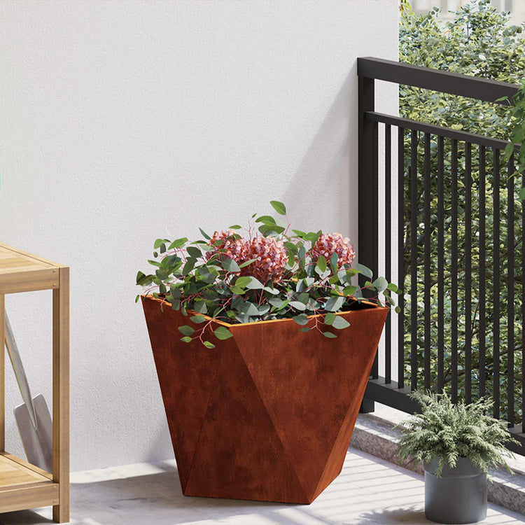 Vidaxl plantenbak roestig 40 x 40 x 40 cm weervast staal