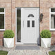 Vidaxl plantenbak 2 st wit 50 x 50 x 50 cm staal