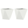 Vidaxl plantenbak 2 pcs wit 50 x 50 x 50 cm staal