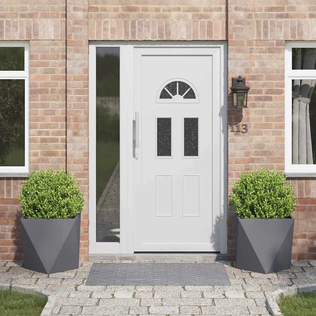 Vidaxl plantenbak 2 st antraciet 50 x 50 x 50 cm staal
