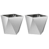 Vidaxl plantenbak 2 pcs zilver 50 x 50 x 50 cm gegalvaniseerd staal