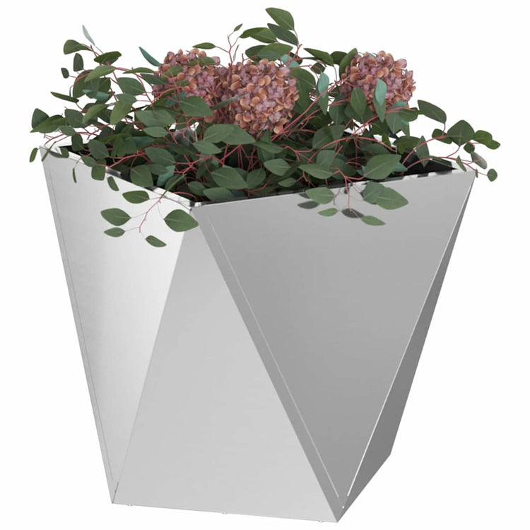 Vidaxl plantenbak 2 st zilver 50 x 50 x 50 cm gegalvaniseerd staal
