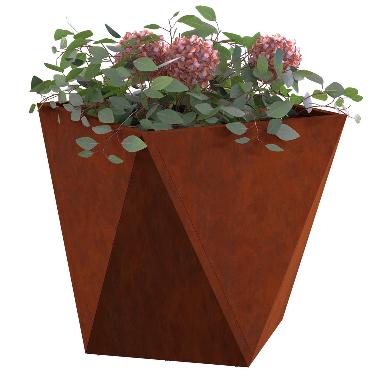 Vidaxl plantenbak roestig 50 x 50 x 50 cm weervast staal